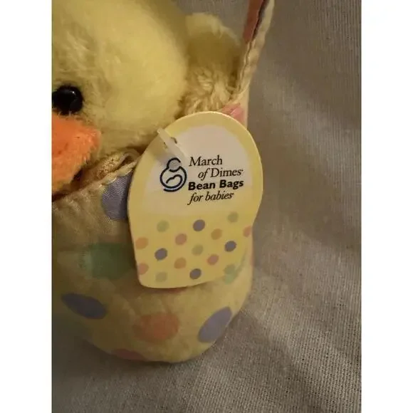 Plushland March of Dimes Plush Duck In Easter Basket-bean Bags For Babies - Picture 3 of 4